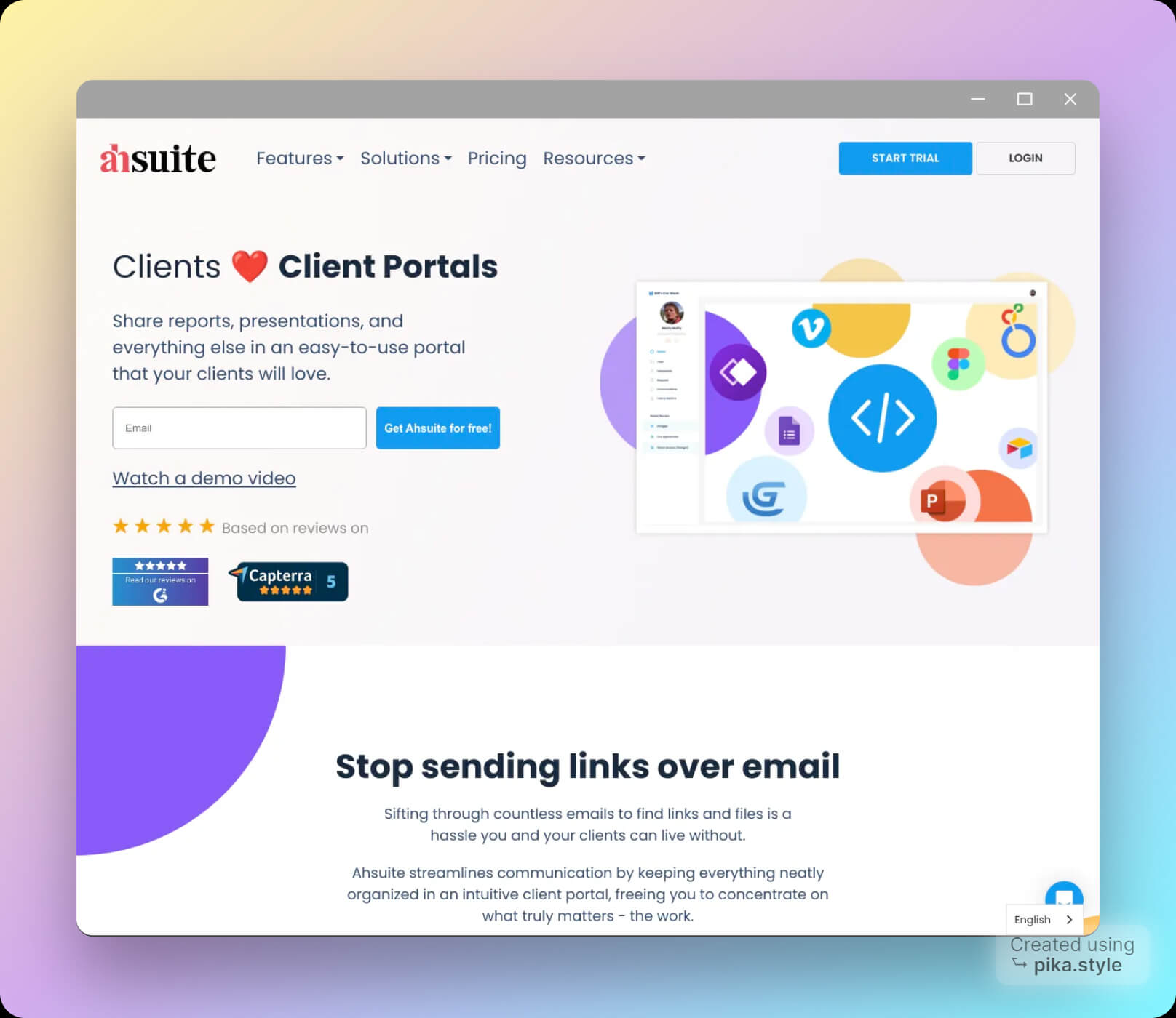 Ahsuite клиентски портал