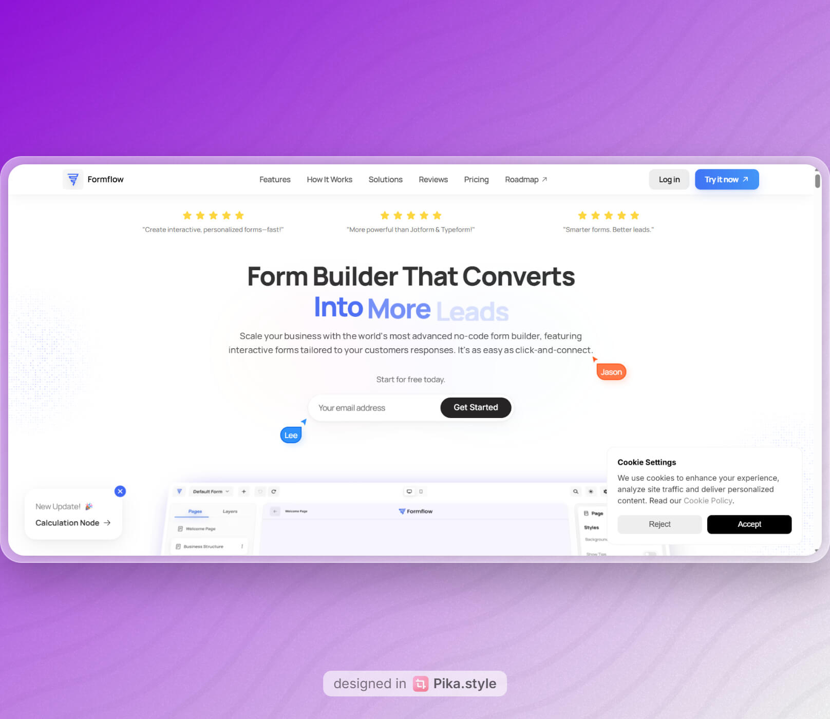 Formflow – визуален редактор за създаване на форми
